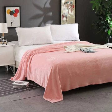 Plaid Polaire XXL Rose - Collection Luxe Rose Pâle / Taille L - 180x220 cm