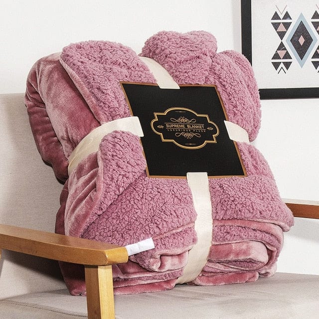 Plaid en Polaire Léger - Rose Poudré Rose Poudré / Taille M - 100x120 cm