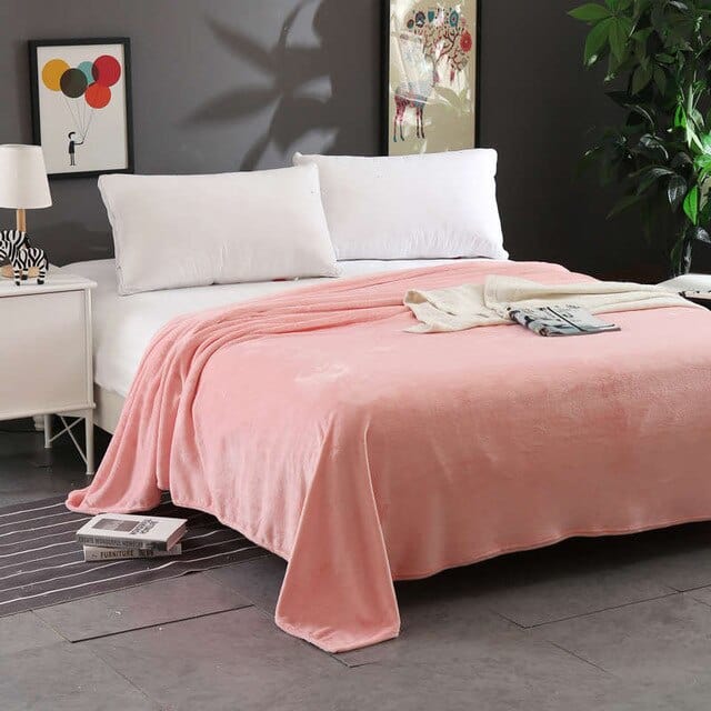 Plaid Polaire XXL Rose Poudré - Édition Deluxe Rose Poudré / Taille XL - 180x200 cm