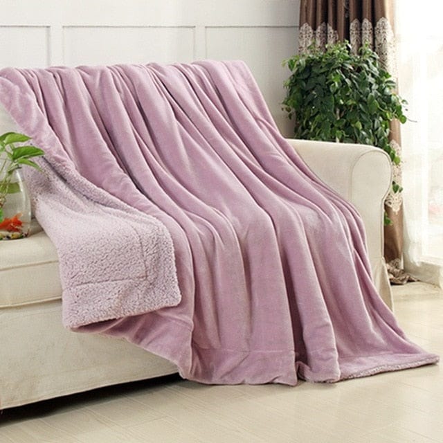 Plaid Polaire Léger Rose - Collection Douceur Chic Rose / Taille M - 100x120 cm