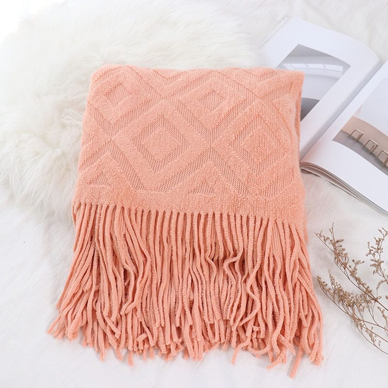 Plaid Hygge Scandinave Cozy Home Rose / Taille M - 130x170 cm