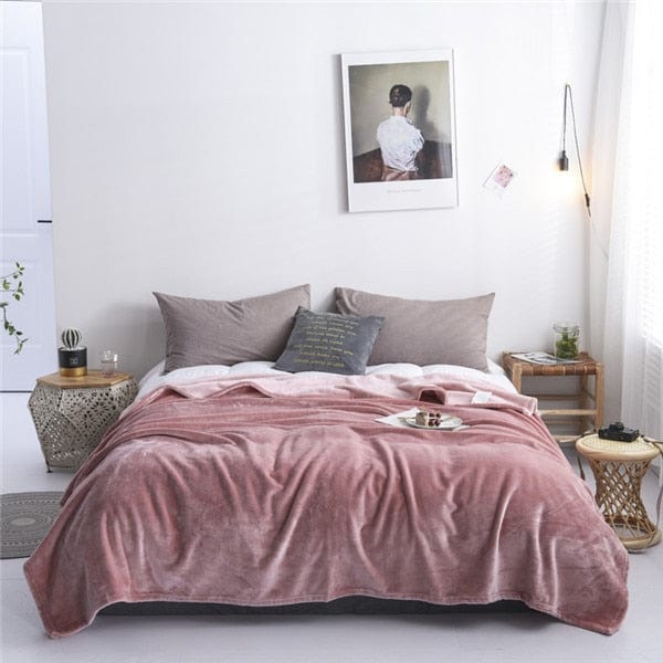 Plaid Polaire Luxueux Rose - Style Élégant Rose / Taille S/M - 100x150 cm