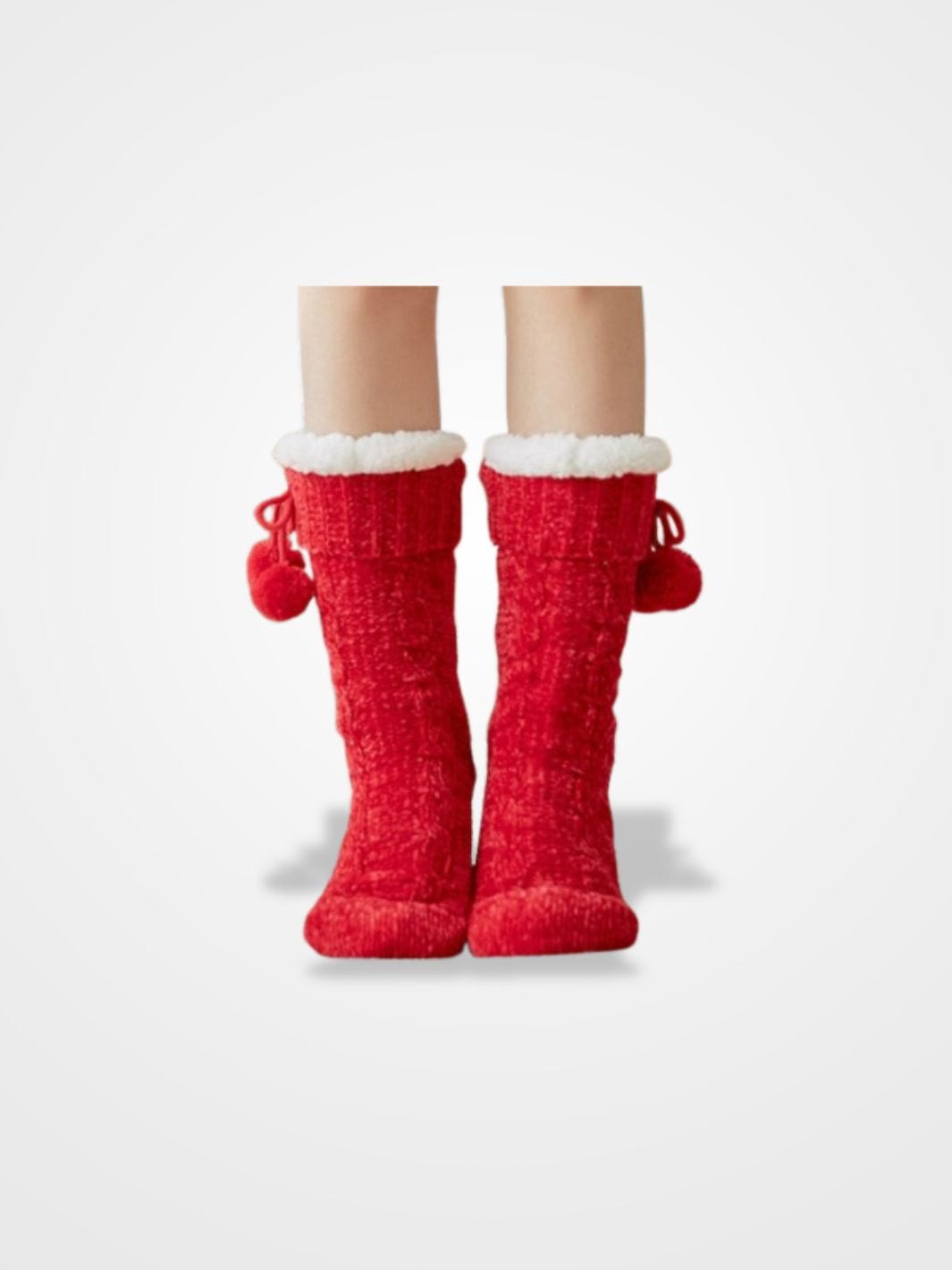 Chausson Chaussette Femme Tricot - Cosy Touch Rouge / 34
