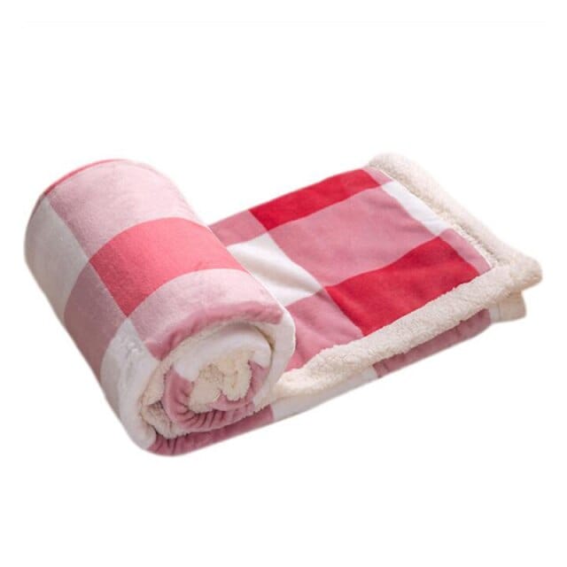 Plaid Écossais Chaud Rouge et Blanc - Édition Limitée Rouge & Blanc / 130x150 cm