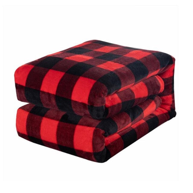 Plaid Écossais Rouge et Noir - Collection Tartan Bears Rouge & Noir / 130x150 cm