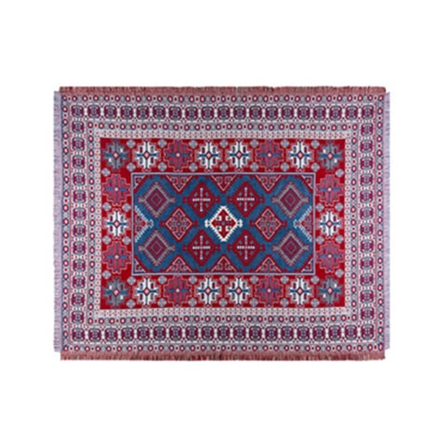 Plaid Amérindien de Qualité Rose Rouge & Rose / Taille S - 90x180 cm