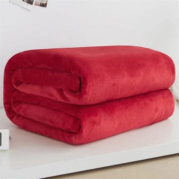 Plaid Polaire Doux : Un Soupçon de Rose Rouge / Taille L - 150x200 cm