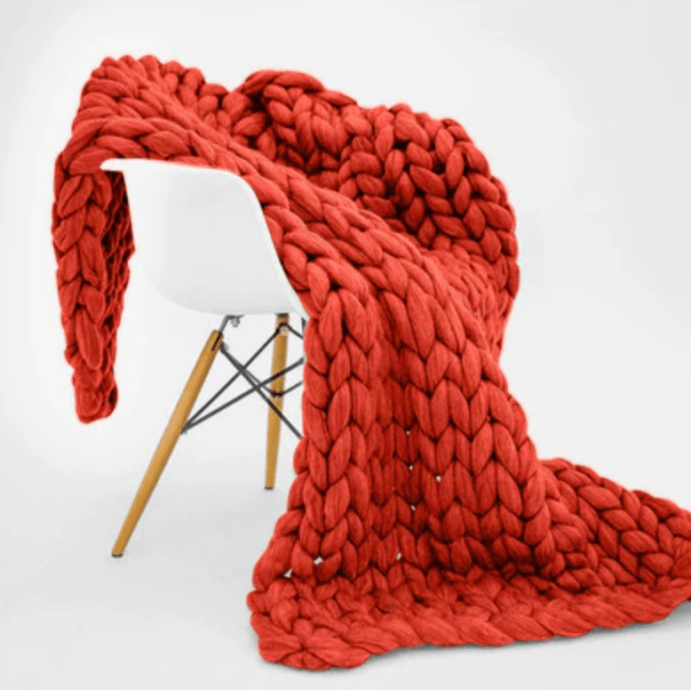 Pull Grosse Maille Rouge Candy Taille M - 100x120 cm
