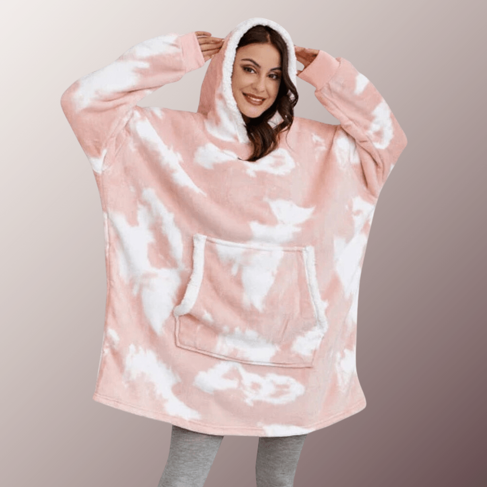 Pull Plaid Femme Rose Délavé Taille Unique / Rose & Blanc