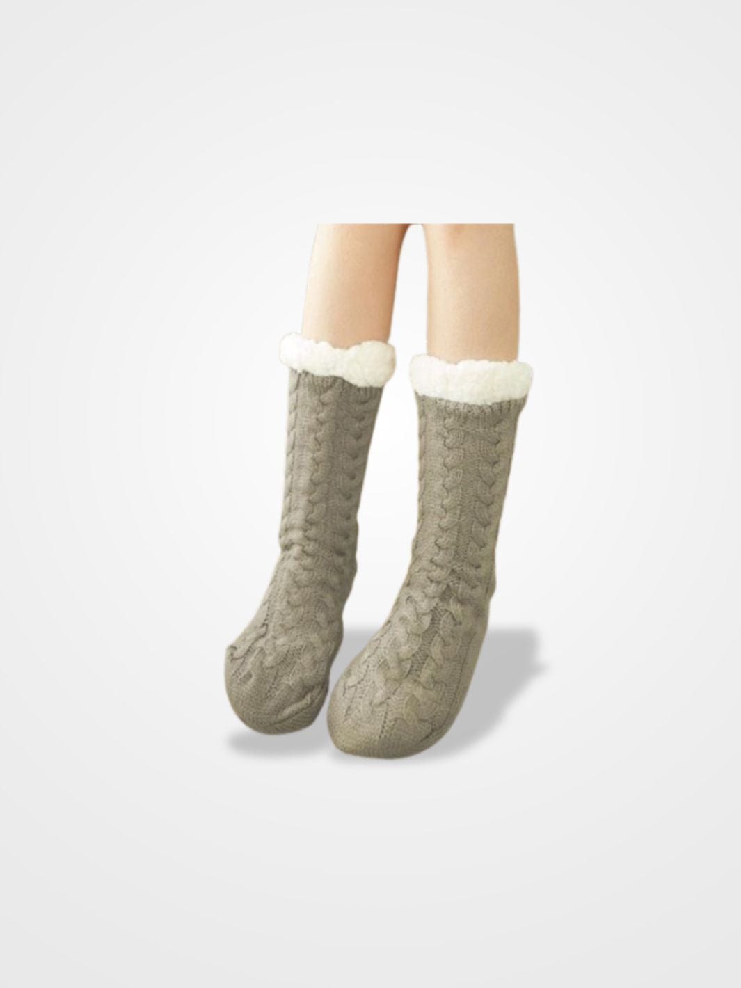 Chausson Chaussette Femme Taupe - Élégance et Confort Taille Unique / Taupe