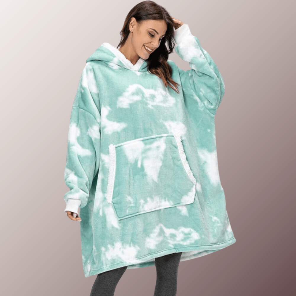 Pull Femme Délavé à Carreaux Verts Taille Unique / Vert & Blanc