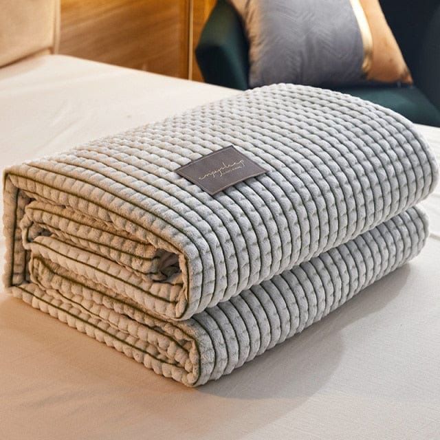 Plaid Polaire Flanelle Kaki - Édition Limitée Vert Kaki / M - 120x200 cm Plaid confort individuel | Fauteuil & sieste