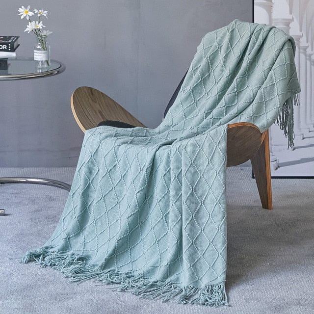 Plaid Nordique Vert Pastel Vert Pâle / 125x170 cm