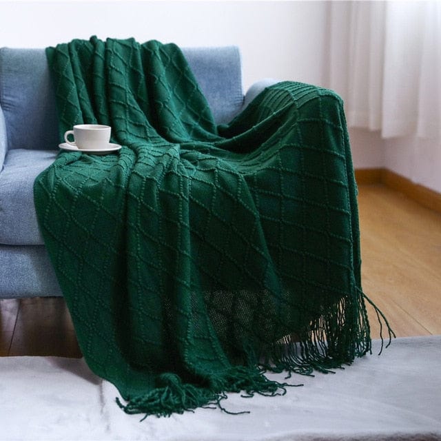 Plaid Scandinave Evergreen Forest Vert Sapin / 125x170 cm