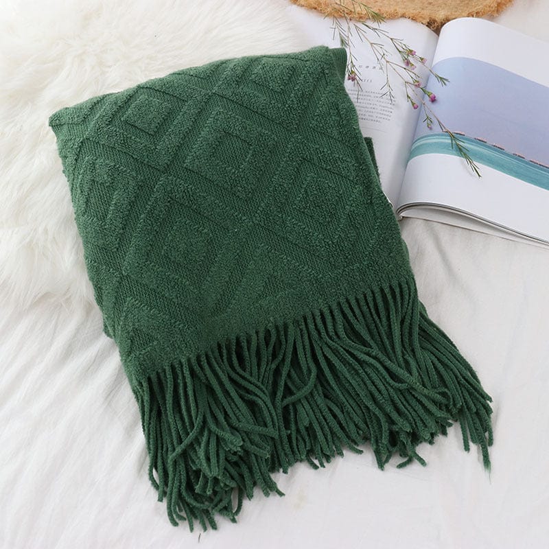 Plaid Norvégien Hygge Cosy Vert / Taille M - 130x170 cm