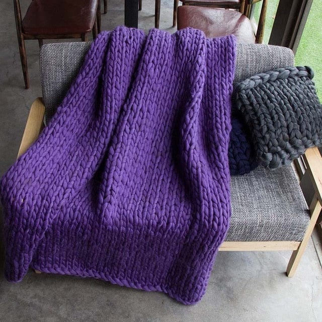 Plaid Tricot XXL Mauve Violet / 100x200 cm