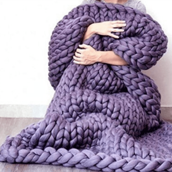 Plaid XXL Maximaliste Violet / 200x200 cm
