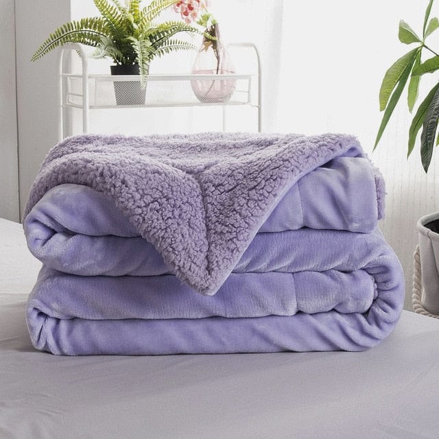 Plaid Polaire Léger Violet - Collection Douceur Cosy Violet / Taille M - 100x120 cm