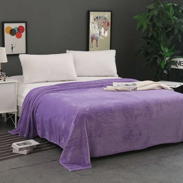 Plaid Polaire XXL Luxe Mauve Violet / Taille XL - 180x200 cm