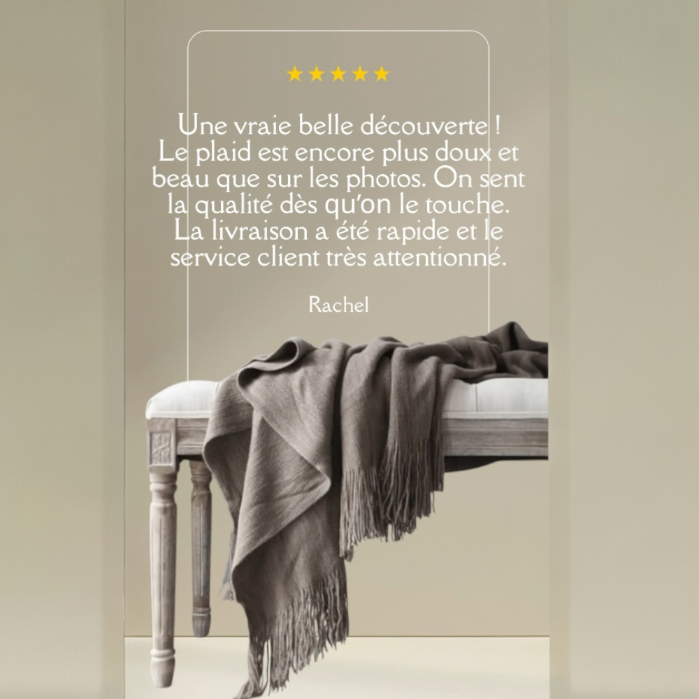 Plaid Gris Marron ultra doux cocooning