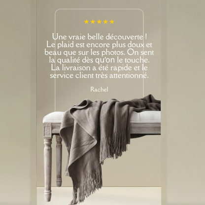 Plaid Gris Marron ultra doux cocooning