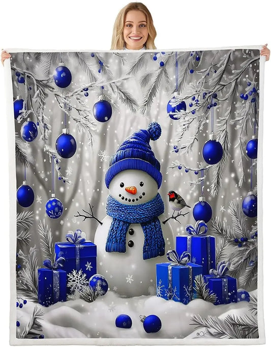 Plaid Noël Bonhomme de Neige Olafy le Sourire d’Hiver