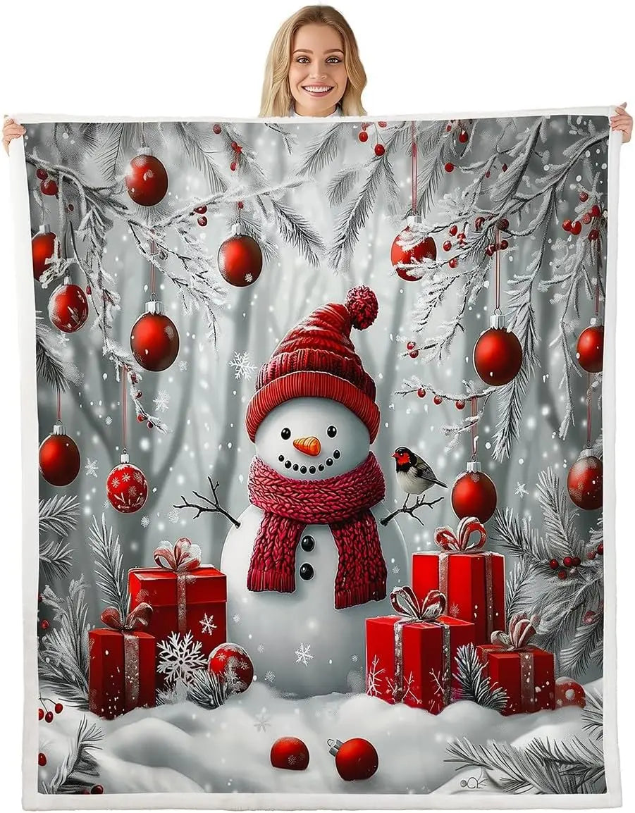 Plaid Noël Bonhomme de Neige Boule de Neige Milo