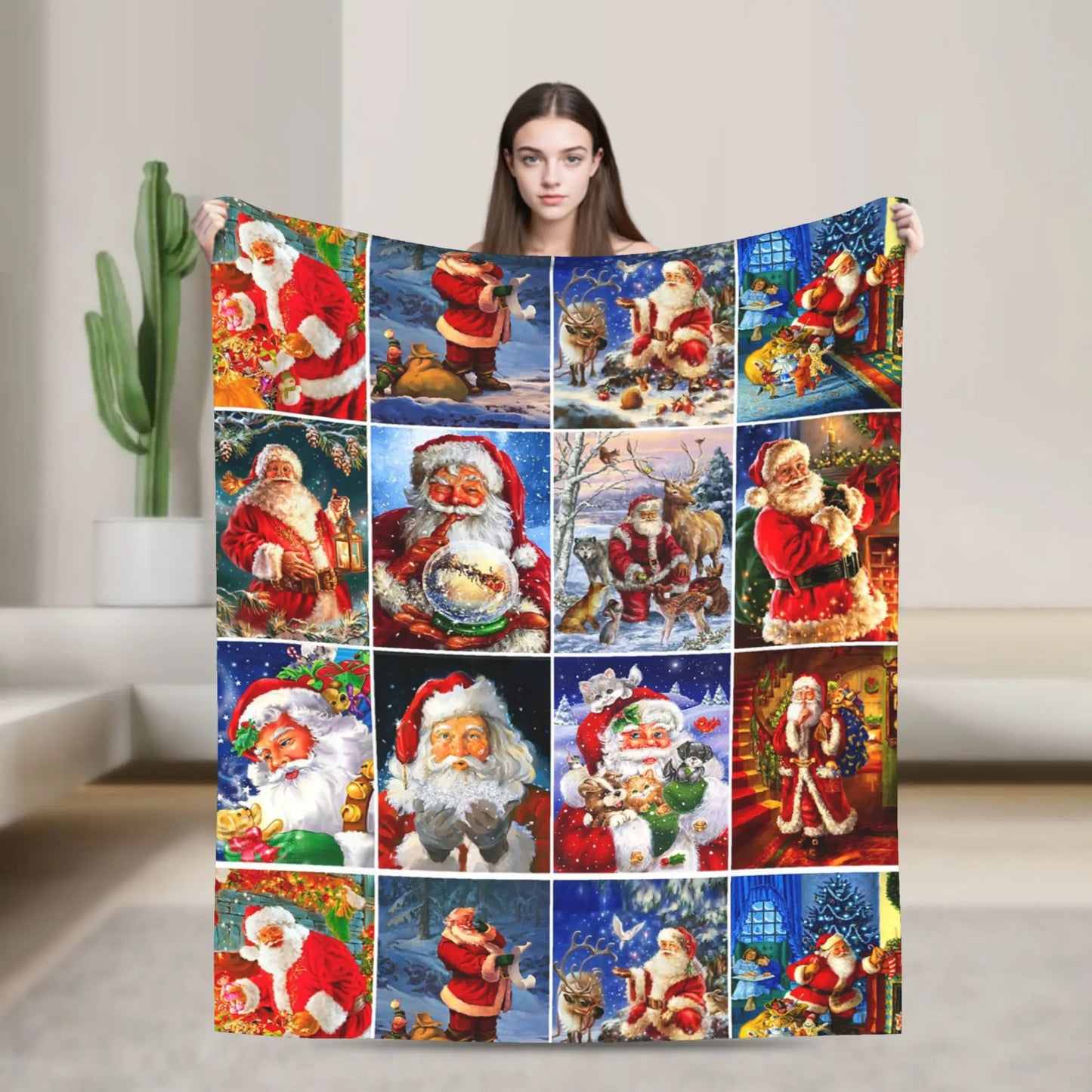Plaid Multi Père Noël Festif Ho Ho