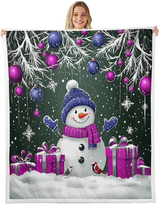 Plaid Noël Bonhomme de Neige Glimpy le Petit Gelé