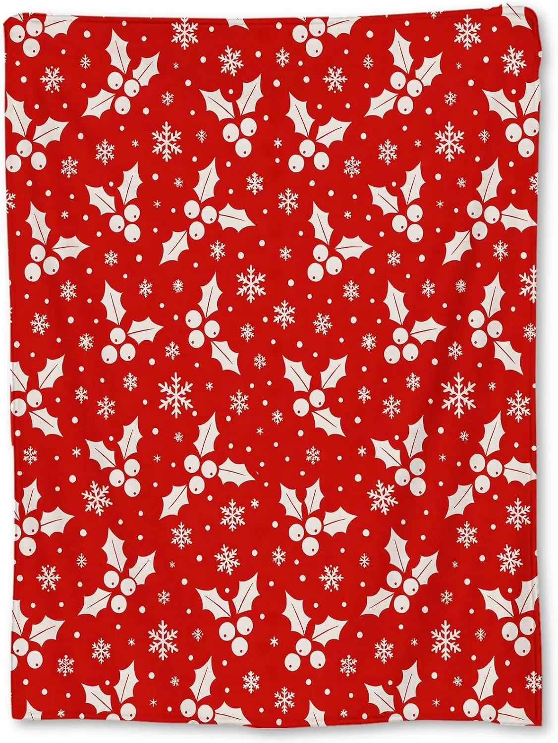 Plaid Noël Feuille de Gui Lilly Enchantée