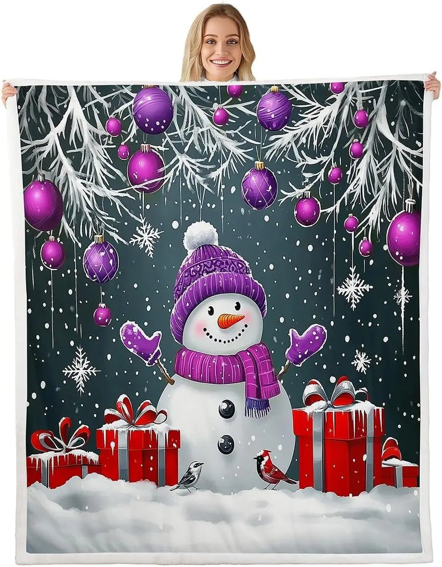 Plaid Noël Bonhomme de Neige Floconio le Magique