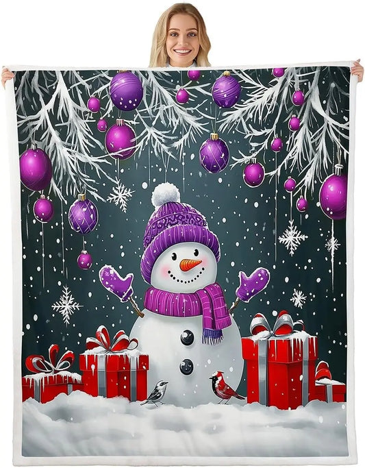 Plaid Noël Bonhomme de Neige Floconio le Magique