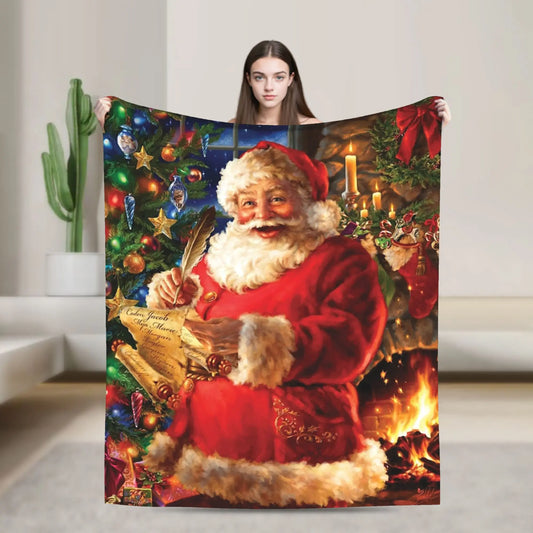 Plaid Joyeux Papa Noël Classique