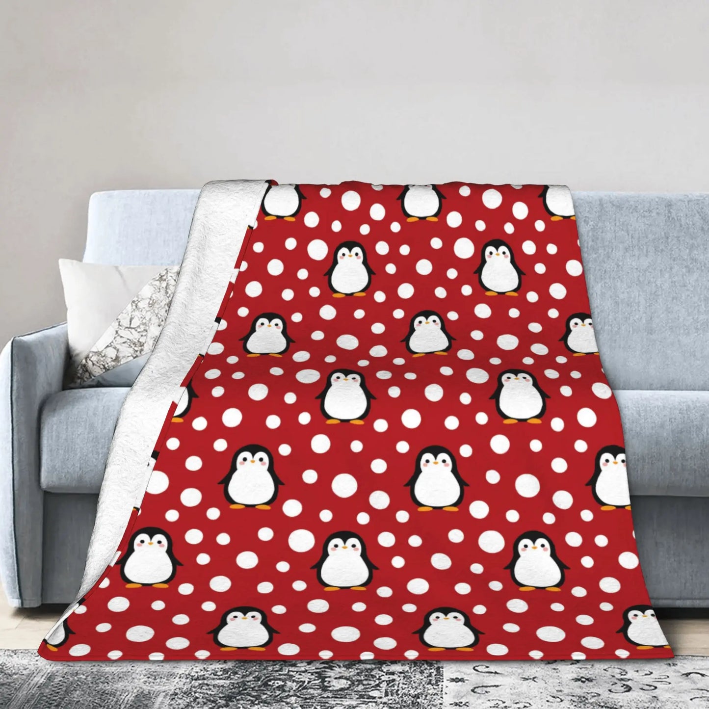 Plaid Noël Icy le Pingouin