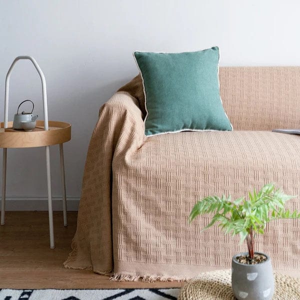 Plaid Boho beige  Beige / Taille S - 90x180 cm