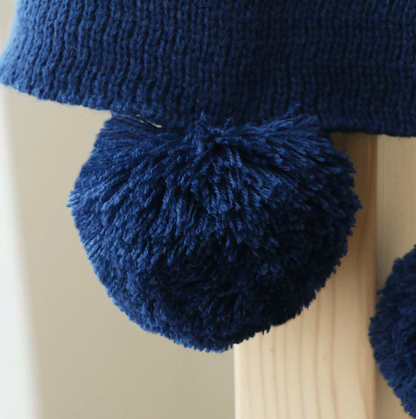 Plaid en Laine à Rayures  Blanc et Bleu / Taille M - 130x160 cm