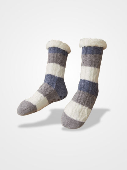 Chausson Chaussette Femme Antidérapant - Confort & Sécurité  Bleu & Blanc / 34.5