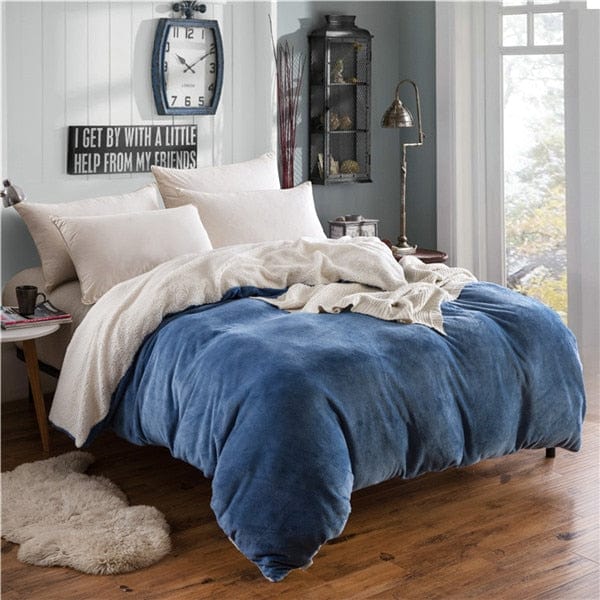 Couverture de Luxe en Cachemire et Laine Bleu  Bleu / Taille M - 120x200 cm