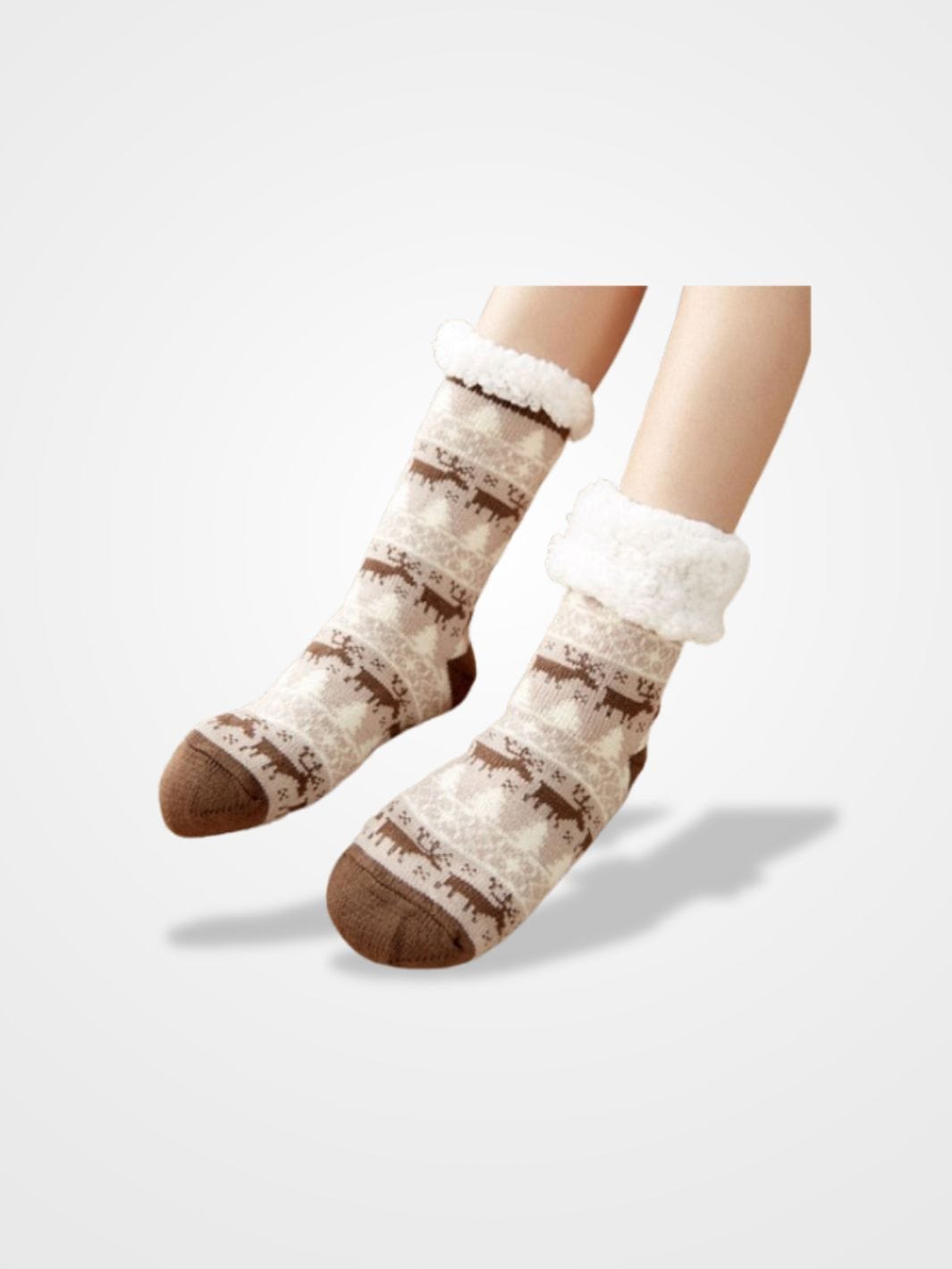 Chausson Chaussette de Noël Femme JingleBell Co. | JustAplaid Marron / 34.5