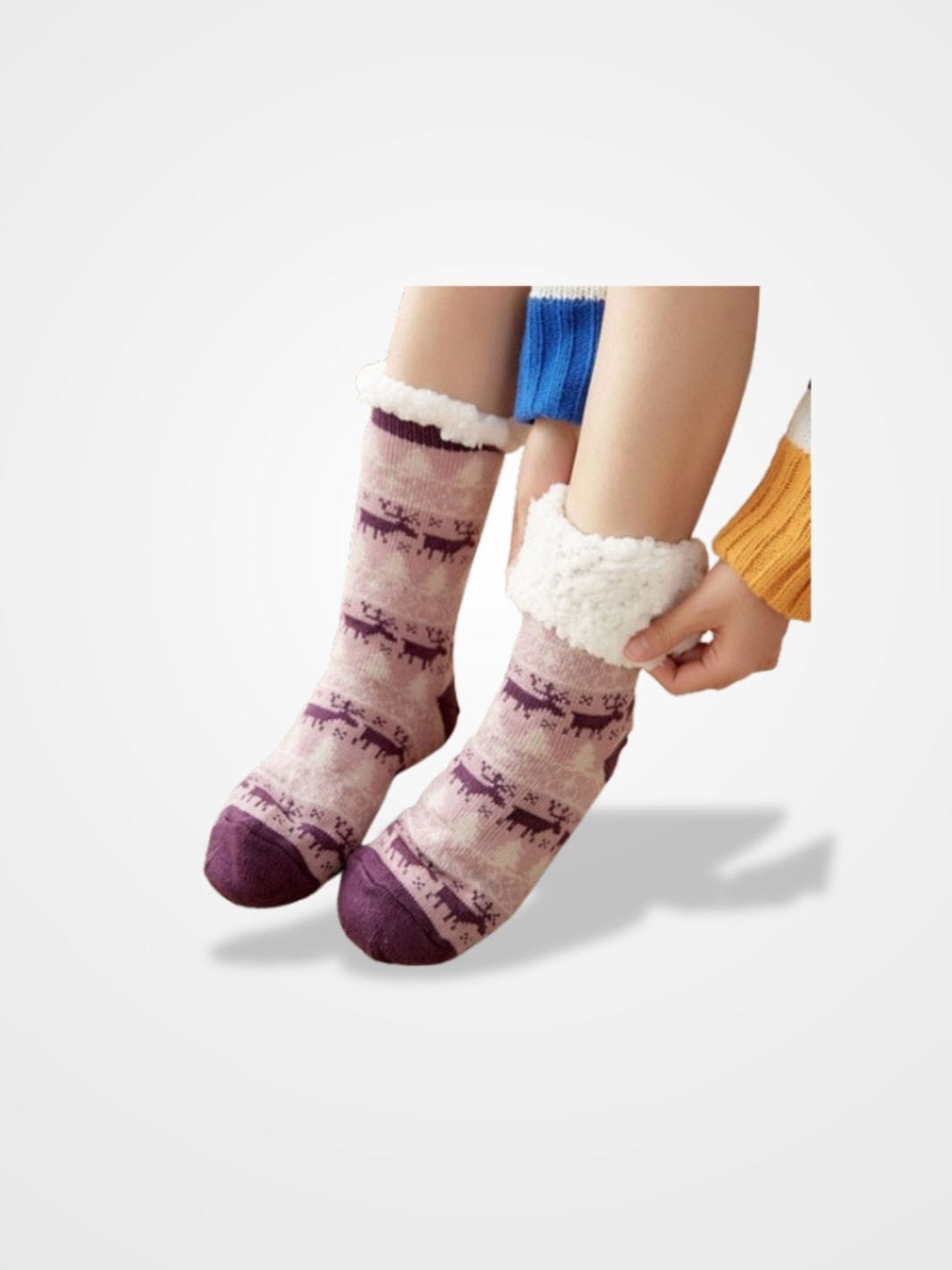 Chausson Chaussette de Noël Femme JingleBell Co. | JustAplaid Violet / 37.5