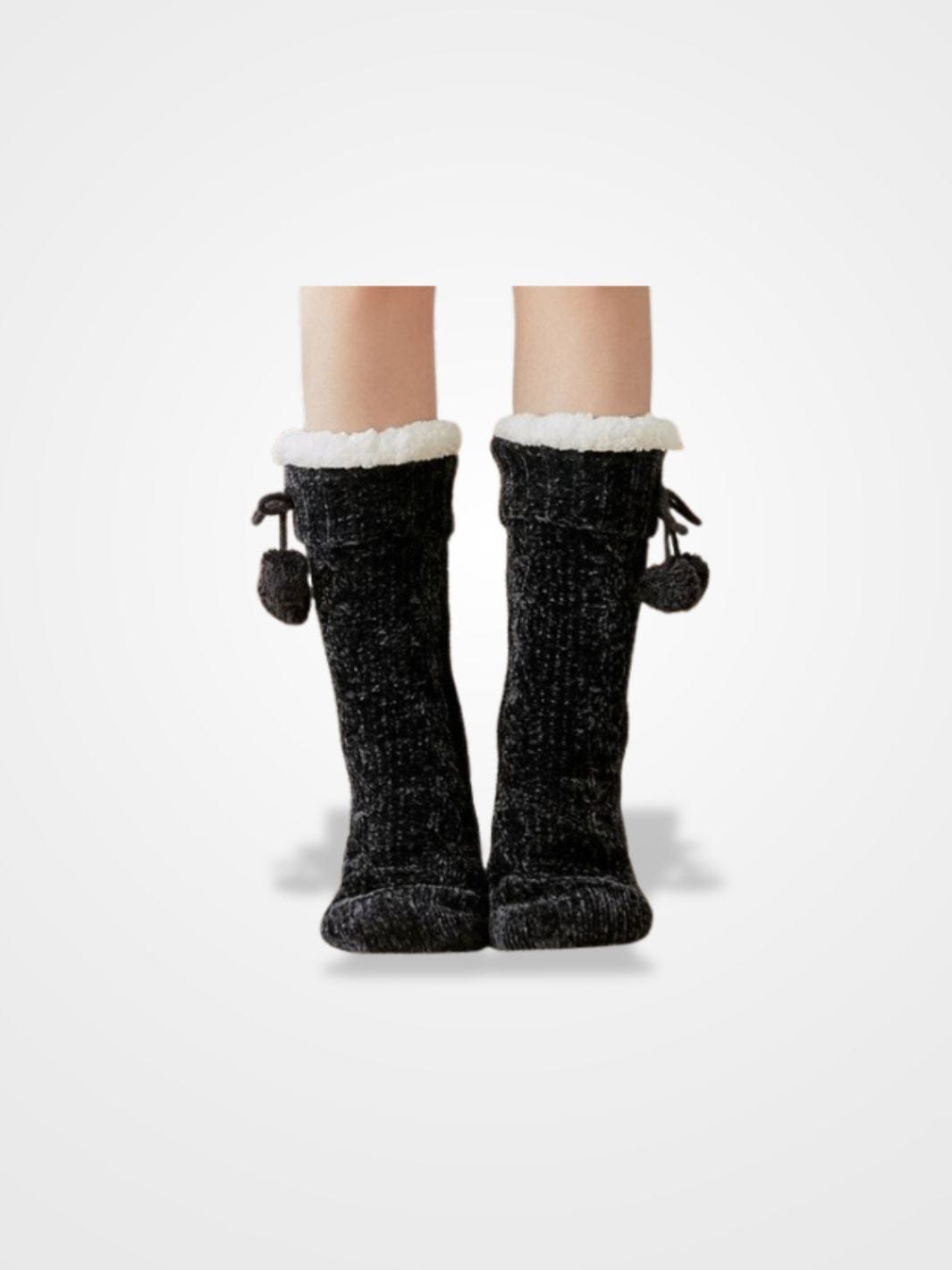 Chausson Chaussette Femme Tricot - Cosy Touch | JustAplaid Noir / 34