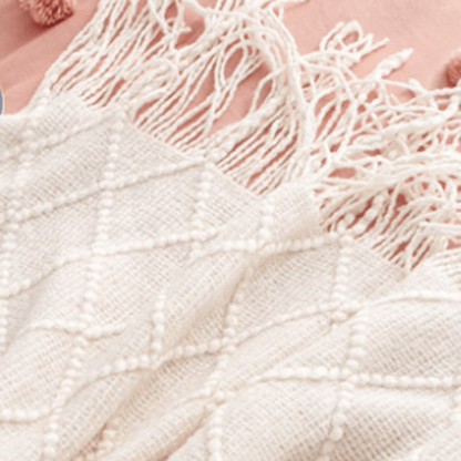 Plaid en Laine Élégant - Coloris Ecru  Ecru / 125x150 cm