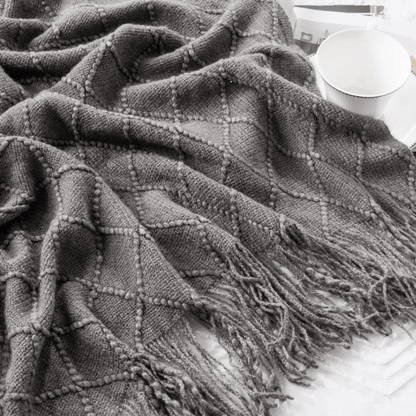 Plaid Laine Élégant Gris - Exclusive Collection  Gris / 125x150 cm