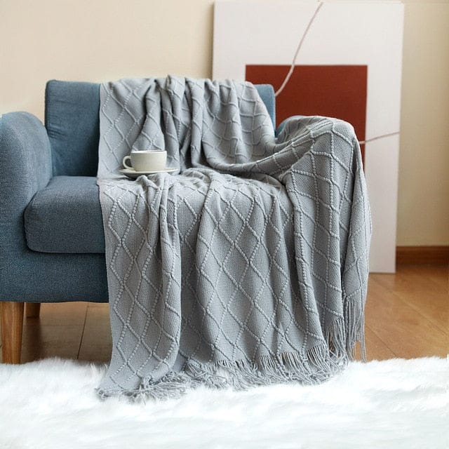Plaid Nordique Gris Fashion  Gris Clair / 125x170 cm