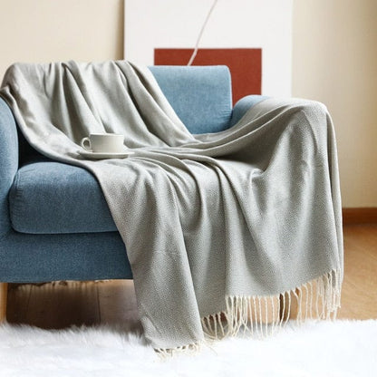 Plaid Nordique Gris Clair  Gris Clair / 125x200 cm