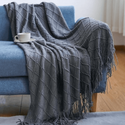 Plaid Nordique Gris Fashion  Gris Foncé / 125x170 cm