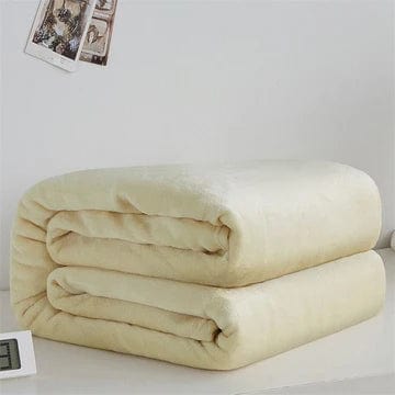 Un Plaid Polaire - Une promesse de réconfort Jaune Pâle / Taille M - 150x  200 cm