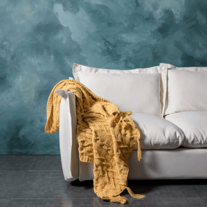 Plaid en Laine Jaune Sunshine  Jaune / Taille M - 130x160 cm