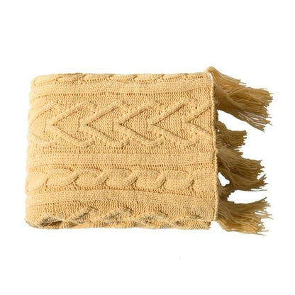 Plaid en Laine Jaune Sunshine  Jaune / Taille M - 130x160 cm