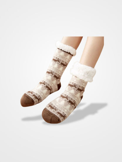 Chausson Chaussette de Noël Femme JingleBell Co.  Marron / 34.5